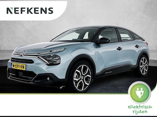 Citroën C4 EV Feel 50 kWh 136pk | Navigatie via Apple Carplay / Android Auto | Achteruitrijcamera | Climate Control | Adaptieve Cruise Control | Parkeersensoren | Winterpakket | Dodehoeksensor | Led koplampen | Bluetooth | DAB+ radio | Armsteun | Stof/kunstlederen Comfortstoelen | 18" lichtmetalen velgen |
