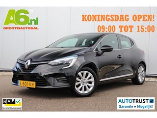 Renault Clio 1.6 E-Tech Hybrid 140 Intens 140PK Automaat Half Leder Keyless 16 inch LMV Sfeerverlichting LED Navigatie Carplay Android Rijstrooksensor Climate Cruise Control Parkeersensor