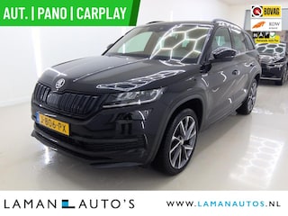 Skoda Kodiaq 1.5 TSI Sportline Business 1.5 TSI 150pk DSG Sportline Business Aut. | Pano Open Dak Virtual Leder/Alcantara CarPlay Canton 20" Vega LMV ECC Navi LED ACC Camera Trekhaak Side Assist Metallic | Voorschoten