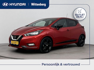 Nissan Micra 1.0 IG-T N-SPORT | ZWART GELAKTE 17'' LM VELGEN | ALL SEASONS | AIRCO | CRUISE | NAVI | PDC | HALF LEDER/SUEDE | ELEKTRISCH INKLAPBARE SPIEGELS |