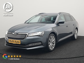 Skoda Superb Combi 1.4 TSI iV Business Edition Plug In Hybrid 218pk Dealer O.H PHEV | Trekhaak Af Fabriek | Adaptive Cruise | Apple Carplay | Sportstoelen Verwarmd | Virtual | Keyless | Navigatie | DAB |