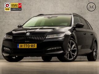 Skoda Superb Combi 1.5 TSI Sportline 150Pk Automaat (PANORAMADAK, VIRTUAL COCKPIT, APPLE CARPLAY, LEDER/ALCANTARA, MEMORY SEATS, STOELVERWARMING VOOR/ACHTER, CANTON AUDIO, CAMERA, ZWART HEMEL, SFEERVERLICHTING, NIEUWSTAAT)
