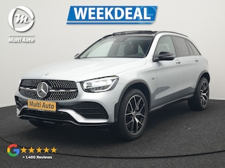 Mercedes-Benz GLC 300e 4MATIC AMG Plug In Hybrid 320pk Dealer O.H PHEV | Panodak | Adaptive Cruise | Burmester Audio | Camera | 20"L.M | Lederen Sportstoelen Verwarmd | Apple Carplay | Blis | Sfeerverlichting | Navigatie | DAB |