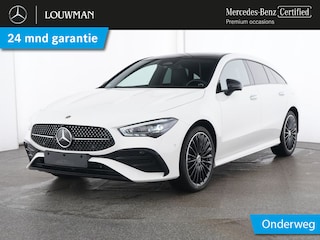 Mercedes-Benz CLA Shooting Brake 250 e AMG Plug-In Hybride Edition AMG Line | Panorama Schuf-Kanteldak | Night Pakket Trekhaak | 19 Inch AMG Velgen | Stuur en Stoelverwarming. Inclusief 48 maanden MB Certified garantie voor Europa.