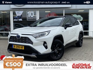 Toyota RAV4 2.5 Hybrid Style Bi Tone zwart dak ,Lage km stand! ,Incl. Bearlock ,Stoelverwarming ,Leder/Alcantara interieur ,Keyless ,Elek. bedienbare achterklep ,Adaptive cruise control