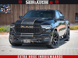 Dodge Ram 1500 Limited Night H.O 540HP 706Nm | Massage + Full Option | De Meest Luxe en Volle Pick-Up in zijn Klasse | Comfortabele Dubbele Cabine met Royale 5 Zitplaatsen | BPM vrij | Nu Leverbaar uit Voorraad | Voorraad Nr 2323 - 5168