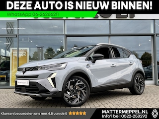 Renault Captur 1.8 E-Tech Full Hybrid 160 Esprit Alpine | 360° Camera | Dakrails | 1000KG TREKGEWICHT | Navigatie | 19Inch | Blindspot | Stuurverwarming | Climate Control | Park Assist | Reservewiel | Keyless | Draadloze Telefoonlader | Two-Tone |