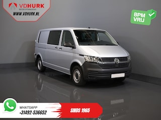 Volkswagen Transporter T6.1 2.0 TDI 150 pk DSG Aut. L2 DC BPM VRIJ! Dubbel Cabine 6 Pers./ Lage KM!/ Adapt.Cruise/ Navi/ Carplay/ Trekhaak