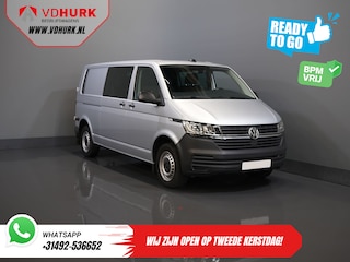 Volkswagen Transporter T6.1 2.0 TDI 150 pk DSG Aut. L2 DC BPM VRIJ! Dubbel Cabine 6 Pers./ Lage KM!/ Adapt.Cruise/ Navi/ Carplay/ Trekhaak