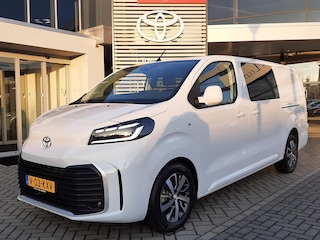Toyota Proace Long Dubbel Cabine 2.0 D-4D 145PK PROFESSIONAL NIEUW DIRECT RIJDEN STOEL/STUURVERW AD-CRUISE CAMERA CLIMA NAVI APPLE/ANDROID 17'' LM-VELGEN KEYLESS BLUETOOTH 2X SCHUIFDEUR
