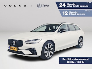 Volvo V90 T6 Plug-in hybrid AWD Ultra Dark | Panoramadak | 360° camera | Harman Kardon | Stoel- en Stuurverwarming | Trekhaak