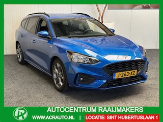 Ford Focus WAGON 1.0 ECOBOOST HYBRID ST LINE X BUSINESS ZWART LEDER NAVIGATIE KEYLESS ENTRY 17 INCH LM VELGEN ACHTERUITRIJ CAMERA APPLE CARPLAY ADAPTIVE CRUISE ZEER MOOI !!