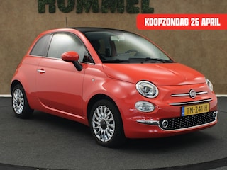 Fiat 500 1.2 Lounge - GROOT MULTIMEDIASCHERM - PARKEERSENSOREN ACHTER - AIRCO - PANORAMADAK - 15 INCH LICHT METALEN VELGEN - CRUISE CONTROL - LEDEREN STUUR - FACELIFT MODEL - CITY STUURBEKRACHTIGING