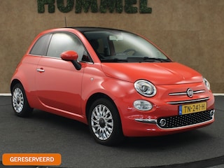 Fiat 500 1.2 Lounge - GROOT MULTIMEDIASCHERM - PARKEERSENSOREN ACHTER - AIRCO - PANORAMADAK - 15 INCH LICHT METALEN VELGEN - CRUISE CONTROL - LEDEREN STUUR - FACELIFT MODEL - CITY STUURBEKRACHTIGING