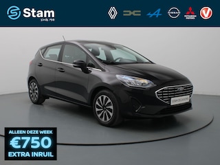 Ford Fiesta 124pk EcoBoost Hybrid Titanium Cruise | Climate | Carplay | Parkeersens. achter | Stoel-/stuur-/voorruitverw.