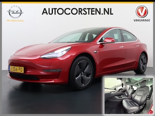 Tesla Model 3 Long Range AWD 75kWh 463PK Lmv FSD-3 Computer 18"Lm Premium Audio AutoPilot Panoramadak Camera's Leer Adaptive-Cruise-Control+Stop&Go Pdc Dual-Ecc Dual-Motor Keyless 4WD Stoel en achterbank verwarming Elektr.Stoelen+Memory+Easy-Entry WiFi Origineel Nederlandse Auto Garantie op Accu/Motor tot 28-09-2028/192.000km