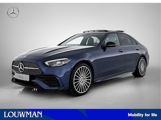 Mercedes-Benz C-klasse 300 e Business Solution AMG | Nightpakket | Trekhaak | Antidiefstalpakket GUARD 360° Plus | 360°-camera | Memorypakket | 19 inch AMG velgen | Panoramaschuifdak |