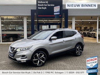 Nissan Qashqai 1.3 DIG-T Tekna + / Automaat / Vol-Leder / Panodak / Elektr.-Stoelen met Geheugen / Stoelverwarming / 360°-Camera / Bose-Premium Audio / Cruise-Control / Climate-Control / Apple-Carplay & Android-Auto / Keyless / LED / DAB Radio-Bluetooth / Navi / PDC V+A / 19'' LMV / All-Season / ENZ.