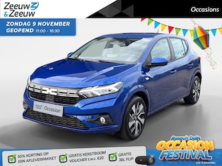 Dacia Sandero 90PK TCe Expression | Navi | Airco | Parkeersensoren | Cruise Control | Apple CarPlay/Android Auto | Licht & Regen Sensor | Full LED | Armsteun |