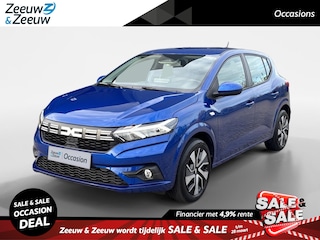 Dacia Sandero 90PK TCe Expression | Navi | Airco | Parkeersensoren | Cruise Control | Apple CarPlay/Android Auto | Licht & Regen Sensor | Full LED | Armsteun |