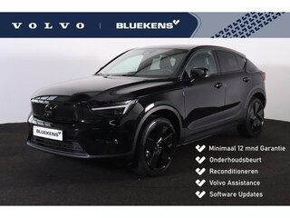 Volvo EC40 Performance Ultra Black Edition 82 kWh - Panoramadak - IntelliSafe Assist & Surround - 360º Camera - Harman/Kardon audio - Verwarmde voorstoelen & stuur - Parkeersensoren voor & achter - Elektr. bedienb. voorstoelen met geheugen links - Draadloze tel. lader - Warmtepomp - Extra getint glas - 20' LMV