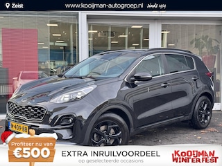 Kia Sportage 1.6 T-GDI Black Edition Schuif-/kanteldak | Trekhaak | zwart lederen bekleding | Stoelverwarmimg voor | Navigatie | Achteruitrijcamera | Cruise control |