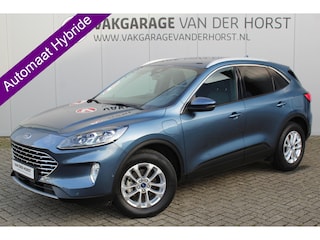 Ford Kuga 2.5-225pk PHEV Titanium X. Hybride rijden voor een reële prijs ! Stoel-, stuur- en voorraamverw., Adapt. cruise control, Side- en lane assist, B&O soundsyst., Trekhaak afneemb. kogel, Climate control, Navigatie,, Bluetooth, Elektr. achterkle