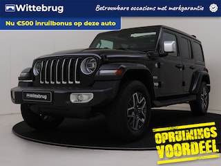 Jeep Wrangler Unlimited 4xe 380PK Sahara | Leder Interieur | 4WD | Trekhaak | Parkeerhulp | Cabrio soft top