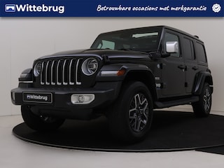 Jeep Wrangler Unlimited 4xe 380PK Sahara | Leder Interieur | 4WD | Trekhaak | Parkeerhulp | Cabrio soft top