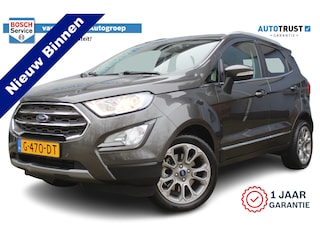 Ford Ecosport 1.0 EcoBoost Titanium | Incl. 12 maanden Garantie | 1e Eigenaar | Trekhaak | Achteruitrijcamera | Bang & Olufsen Audiosysteem | Stoel/Stuur verwarming | Dodehoek detectie | Keyless start | Apple CarPlay/Android Auto | Parkeersensoren V+A | Cruise controle | Climate controle | Navigatie | DAB | 17 Inch LMV | Origineel NL Auto | NAP |