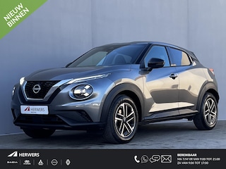 Nissan Juke 1.0 DIG-T N-Connecta Automaat / Fabrieksgarantie tot 03-2028 / 1.250 kg trekgewicht / Navigatie / Cold Pack / Stuur- en stoelverwarming / Apple Carplay Android / 17" LM wielen /