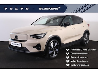 Volvo EC40 Extended Range Ultra 82 kWh - Panoramadak - IntelliSafe Assist & Surround - 360º Camera - Harman/Kardon audio - Verwarmde voorstoelen, stuur & achterbank - Parkeersensoren voor & achter - Elektr. bedienb. voorstoelen met geheugen links - Draadloze tel. lader - Warmtepomp - Extra getint glas - Elektr. inklapbare trekhaak - 19' LMV