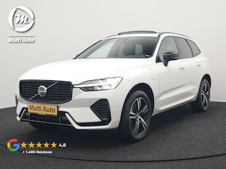 Volvo XC60 Recharge T6 AWD R-Design Plug In Hybrid 341pk Dealer O.H. PHEV | Panodak | Adaptive Cruise | 360 Camera | Google Assistent | Lederen Sportstoelen Memory & Verwarmd | Apple Carplay | Keyless | Virtual | Navigatie | DAB |