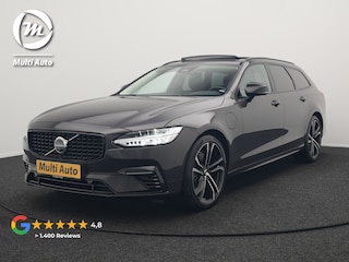 Volvo V90 T8 AWD Ultimate Dark Plug In Hybrid 455pk Dealer O.H. PHEV | Panodak | Adaptive Cruise | Head Up | 360 Camera | Lederen Sportstoelen Ventilatie & Memory | Harman & Kardon | Google Assistent | Apple Carplay | Stoelen & Stuur Verwarmd | Blis |
