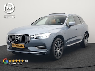 Volvo XC60 Recharge T8 AWD Inscription Plug In Hybrid 391pk Dealer O.H. PHEV | Trekhaak Af Fabriek | Panodak | Adaptive Cruise | Lederen Sportstoelen Memory & Verwarmd | Harman & Kardon | Apple Carplay | Blis | Stuur Verwarmd | Navigatie | Virtual |