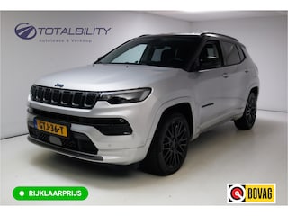 Jeep Compass 4xe 240 Plug-in Hybrid Electric S | Leer | 19 Inch All-season | Stoel- Stuurverwarming Navigatie, Adaptive Cruise, Elektrische achterklep, Camera