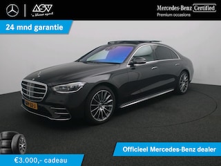 Mercedes-Benz S-klasse 450 e AMG Lang | Panorama - Schuifdak | Burmester 3D Surround System | Stoelventilatie/-verwarming Voor + Achter | Massage stoelen | Distronic Cruise Control & Stuur assistent | 360° Camera | 20" AMG Velgen