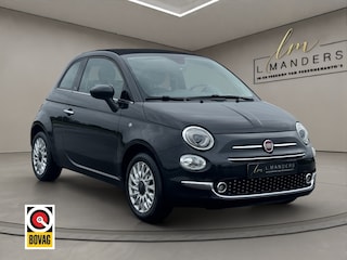 Fiat 500 1.2 Lounge 2017 ZWART | Cabrio | Apple CarPlay | Benzine | PDC