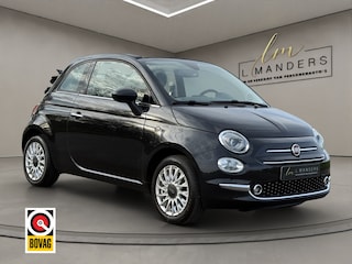 Fiat 500 1.2 Lounge 2017 ZWART | Cabrio | Apple CarPlay | Benzine | PDC