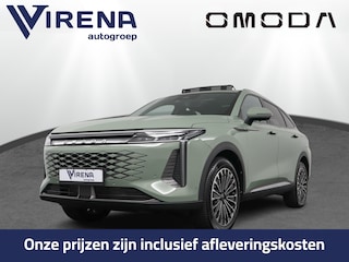 Omoda 9 1.5T-GDi Premium - Inclusief €3000 inruilpremie - Panoramadak - 140km actieradius PHEV - Parkeerhulp voor en achter - Massage stoelen - Stoel ventilatie/ Verwarming - Fabrieksgarantie t/m 11-2032