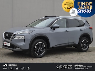 Nissan X-Trail 1.5 MHEV 163pk N-Connecta Automaat / Fabrieksgarantie tot 03-2028 <100.000 / 2000kg Trekgewicht / Allseason banden / HUD / Glazen schuif- en kanteldak / Elektrische achterklep / Rondomzicht camera / Stuur-, Stoel en Achterbank verwarming / Adaptief CC /