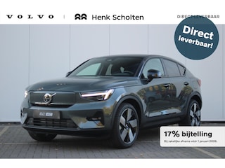 Volvo EC40 Single Motor Extended Range Ultra 82 kWh | Elektrisch bedienbare bestuurdersstoel met geheugen | Verwarmbare voorstoelen + Stuurwiel | Park Assist voor + achter | 360-Camera | Premium Audio by Harman Kardon | Warmtepomp | Adaptieve Cruise Control | Pilot Assist | Glazen panoramisch dak | Extra getint glas achter | Blind Spot Information System | Google Services | 20'' Lichtmetalen wielen |