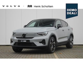 Volvo EC40 Single Motor Extended Range Ultra Black Ed. 82 kWh Elektrisch bedienbare bestuurdersstoel met geheugen | Verwarmbare voorstoelen + Stuurwiel | Park Assist voor + achter | 360-Camera | Premium Audio by Harman Kardon | Warmtepomp | Adaptieve Cruise Control | Pilot Assist | Glazen panoramisch dak | Extra getint glas achter | Blind Spot Information System | Google Services | 20'' Lichtmetalen wielen |