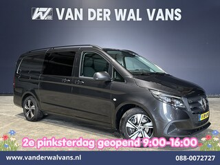 Mercedes-Benz Vito 116 CDI 164pk 9G-Tronic Automaat L2H1 Dubbele Cabine Fabrieksgarantie Euro6 Airco | 2x zijdeur | 5-Zits | 360 graden Camera LED, LM velgen, 2500kg Trekhaak, Adaptieve Cruisecontrol, Parkeersensoren, Isofix, MBUX