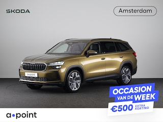 Skoda Kodiaq 1.5 TSI PHEV Selection 204 pk Automaat (DSG) | Verlengde garantie | Navigatie | Trekhaak (wegklapbaar) | Parkeersensoren | Achteruitrijcamera | Lederen bekleding | Stoelverwarming v/a |