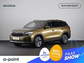 Skoda Kodiaq 1.5 TSI PHEV Selection 204 pk Automaat (DSG) | Verlengde garantie | Navigatie | Trekhaak (wegklapbaar) | Parkeersensoren | Achteruitrijcamera | Lederen bekleding | Stoelverwarming v/a |