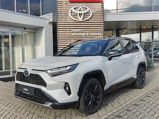 Toyota RAV4 2.5 HYBRID BI-TONE STOEL/STUURVERW. 360GR-CAM JBL-AUDIO BLIND-SPOT KEYLESS FACELIFT-MODEL!