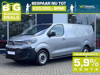 Citroën Jumpy GB 2.0 BlueHDi 180pk L3 Automaat 3-zits | BPM VRIJ! | Trekhaak | Houten afwerking laadruimte | Navigatie | Climate control | Cruise control | Camera