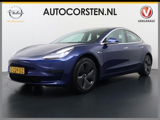Tesla Model 3 RWD SR+ 60kWh 325PK Lmv 18" AutoPilot FSD 2.5 Leder PanoDak Adaptive-Cruise Lmv Camera's Elektr.-Stuur+Stoelen+Spiegels+Geheugen+Easy-Entry+Verwarmde stoelen Park assistent PDC WIFI Lane-Assist Speed-Assist Navi LED Comfortstoelen ACC DAB Voorverwarmen interieur via App Keyless via Telefoonsleutel One-Pedal-Drive Origineel Nederlandse auto tot 11kw laden thuis! 1.584kg licht! Keurige auto!! 1000kg trekvermogen