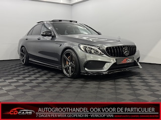 Mercedes-Benz C-klasse 180 AMG Sport Pano, Half leder, Camera, Burmester, Stoelverwarming, Keyless start, Cruise control, Trekhaak
